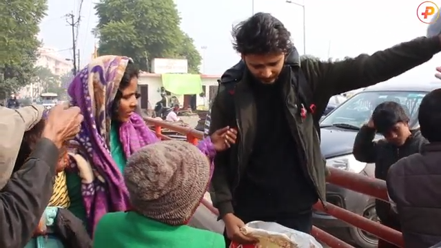 Volunteers packing donation boxes