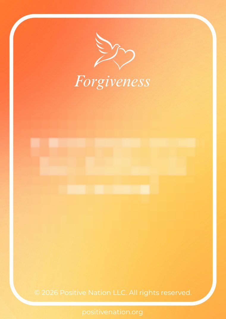Forgiveness card from the Connection Cards deck