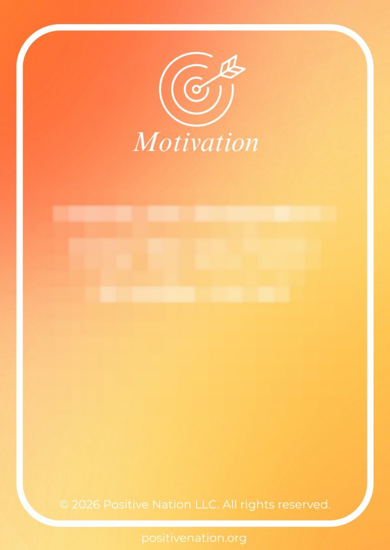 Motivation card from the Connection Cards deck