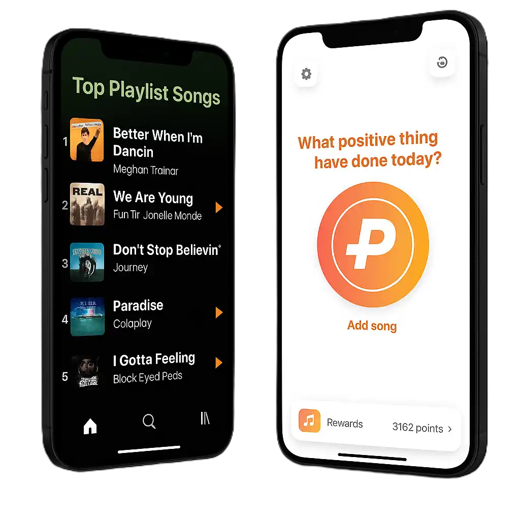 Positive Nation Music App Screen