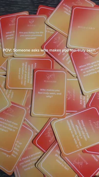A Relationship card asking who makes you feel truly seen